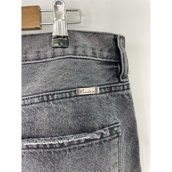 KanCan Dixon Ultra High Rise 90's Boyfriend Jeans Black/Gray Distressed Sz 15/31 - Picture 6 of 13